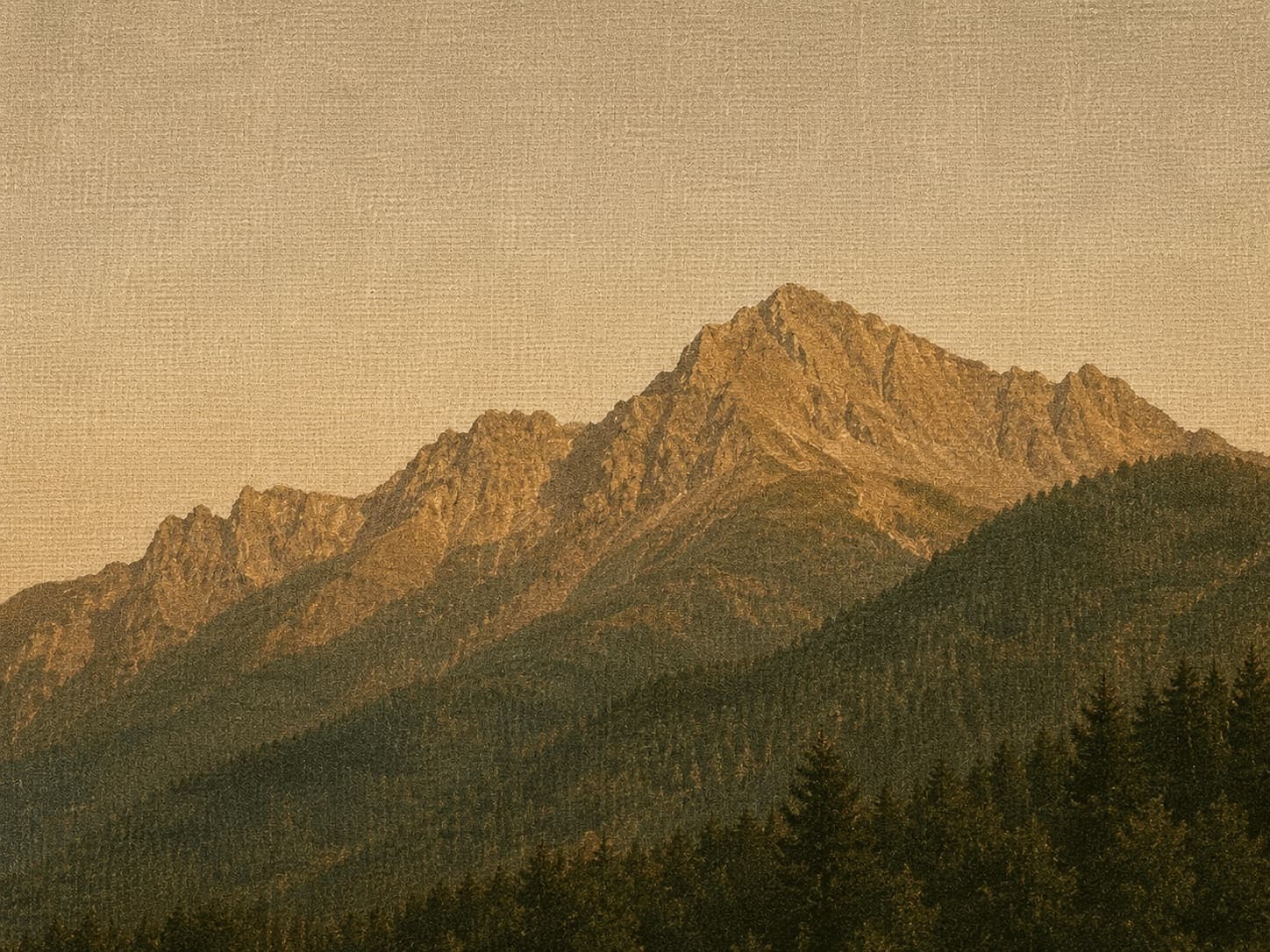 A mountain summit above the clouds, the transition curve EarthSync exists to bend